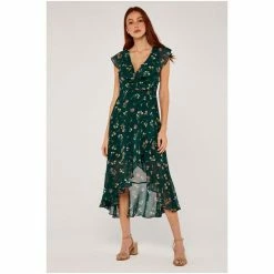 Apricot Blue Botanical Ruffle Wrap Midi Dress -Apricot Shop unnamed file 5