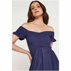 Apricot Blue Cross Over Slit Maxi Dress -Apricot Shop unnamed file 506