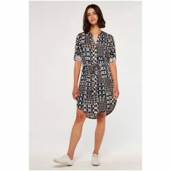 Apricot Blue Retro Patchwork Drawstring Dress -Apricot Shop unnamed file 518