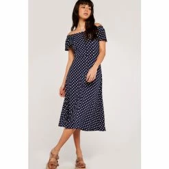 Apricot Blue Polkadot Ruffle Bardot Dress -Apricot Shop unnamed file 564