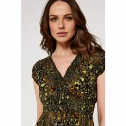 Apricot Brown Colourpop Cheetah Smock Maxi Dress -Apricot Shop unnamed file 569