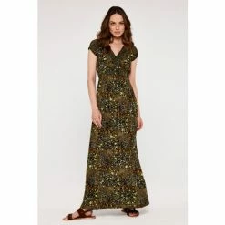 Apricot Brown Colourpop Cheetah Smock Maxi Dress -Apricot Shop unnamed file 570
