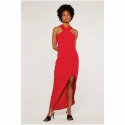 Apricot Red Wrap Midi Dress -Apricot Shop unnamed file 604