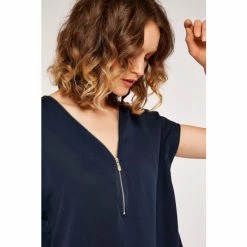 Apricot Blue Tencel Zip Front Turn Up Dress -Apricot Shop unnamed file 613