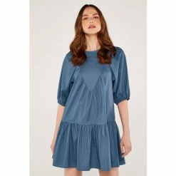 Apricot Blue Cotton Poplin Tiered Dress -Apricot Shop unnamed file 654