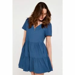 Apricot Blue Cotton Tiered Dress -Apricot Shop unnamed file 665