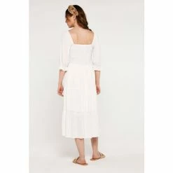 Apricot Cream Dobby Luex Crickle Smock Dress -Apricot Shop unnamed file 684