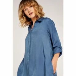 Apricot Blue Oversized Twill Shirt Dress -Apricot Shop unnamed file 753