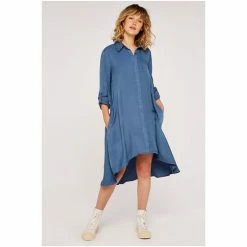 Apricot Blue Oversized Twill Shirt Dress -Apricot Shop unnamed file 754