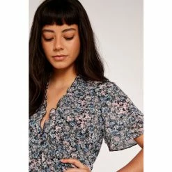 Apricot Blue Angel Sleeve Ruffle Dress -Apricot Shop unnamed file 80