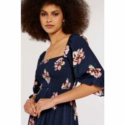 Apricot Blue Floral Angel Sleeve Mini Dress -Apricot Shop unnamed file 810
