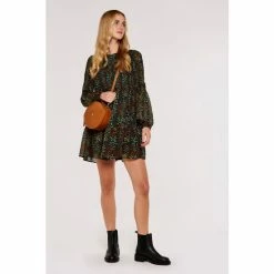 Apricot Black Multi Patchwork Ditsy Babydoll Dress -Apricot Shop unnamed file 846