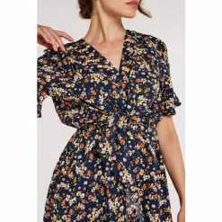 Apricot Blue Multi Garden Floral Knot Midi Dress -Apricot Shop unnamed file 866