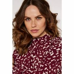 Apricot Berry Red Spot Shirred Waist Dress -Apricot Shop unnamed file 879