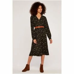 Apricot Black & Yellow Floral Boho Frill Midi Dress -Apricot Shop unnamed file 904