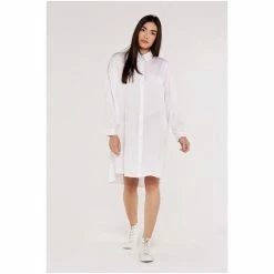 Apricot Green Tencel Oversized Shirt Dress -Apricot Shop unnamed file 909