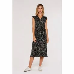 Apricot Black Multi Buttercup Belted Button Midi Dress -Apricot Shop unnamed file 917