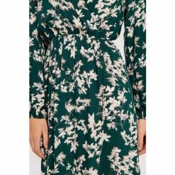 Apricot Green Floral Wrap Midi Dress -Apricot Shop unnamed file 933