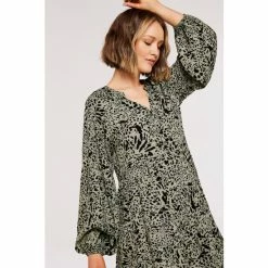 Apricot Green Animal Oversized Tier Dress -Apricot Shop unnamed file 938