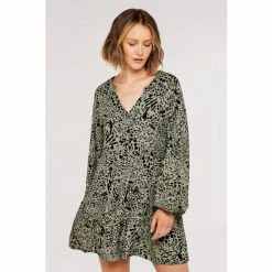Apricot Green Animal Oversized Tier Dress -Apricot Shop unnamed file 939
