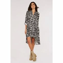 Apricot Black & White Cheetah Oversized Shirt Dress -Apricot Shop unnamed file 99